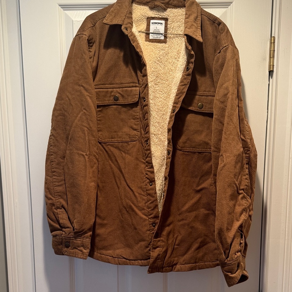 Never used - Sonoma Brown Corduroy Shirt Jacket